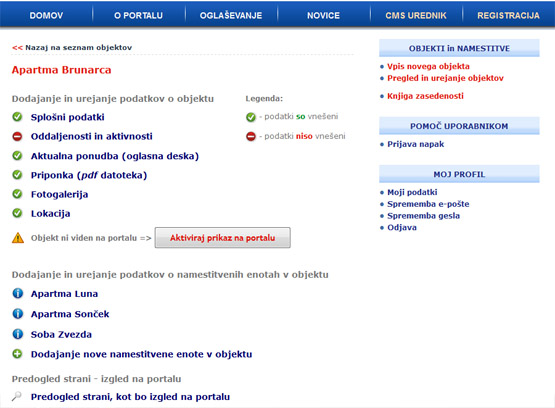 Apartmaji Slovenija :: CMS urejevalnik vsebin